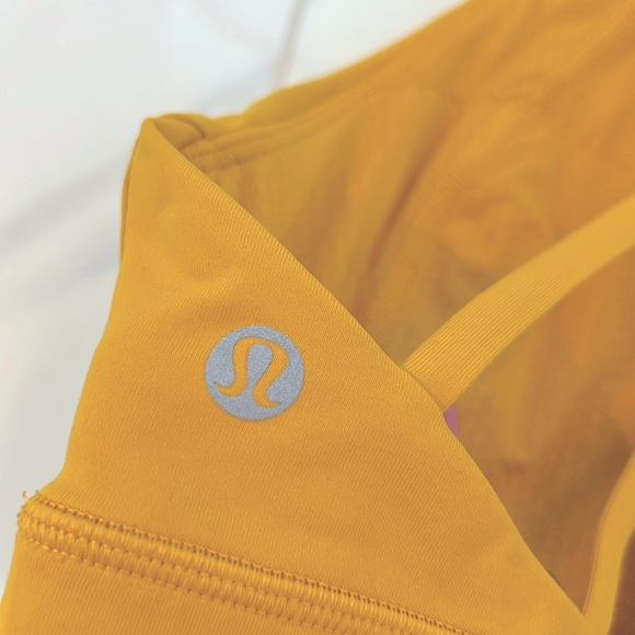 Lululemon Free To Be Serene High Neck Yellow Honey Lemon Sports Bra Women’s 4 - Picture 6 of 10